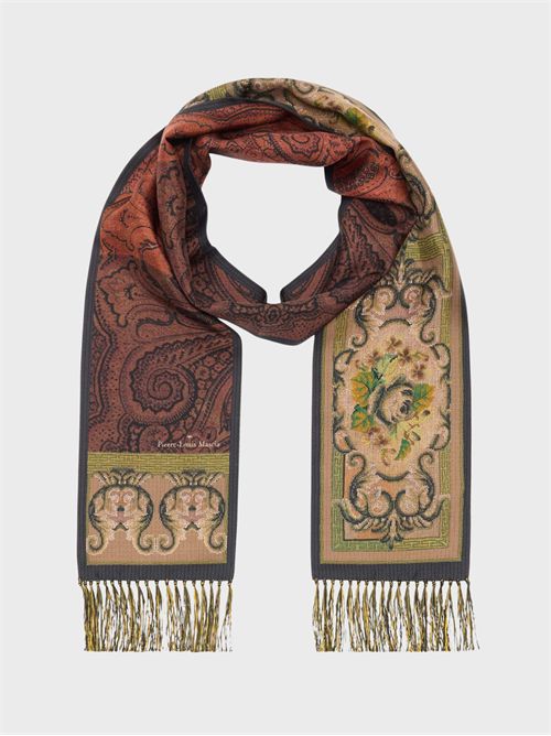 Pure silk scarf with paisley and floral print PIERRE-LOUIS MASCIA | 015X180TFA518899